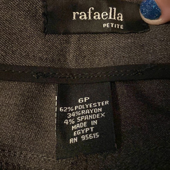 Rafaella petite gray/charcoal pants. Size 6P - Picture 7 of 12